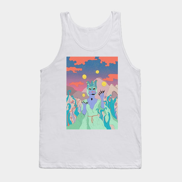 The Jester Tank Top by Rubbish Cartoon